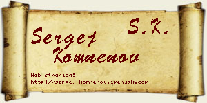 Sergej Komnenov vizit kartica